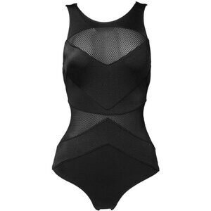 Monki Anya Swimsuit in Black - Size Medium